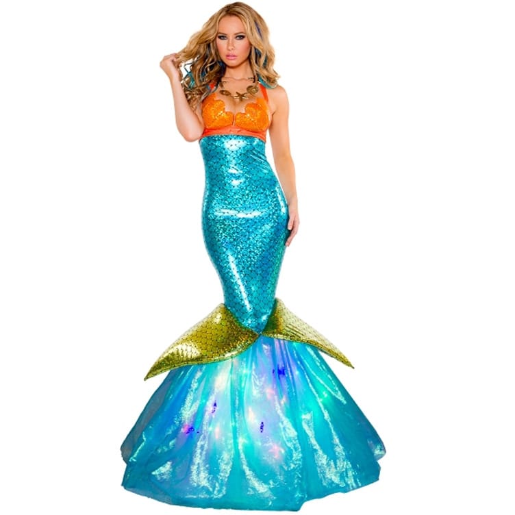 Mermaid Costume M/L fashion rhinestones NIB Forplay Ocean Opulence Sexy Womens Halloween