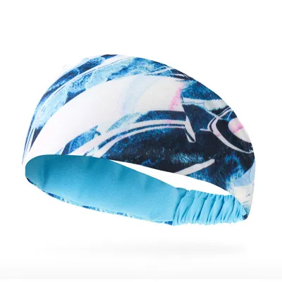 Men Women Color Blocking Sweat-absorbent Sports Headband for Home Fitness