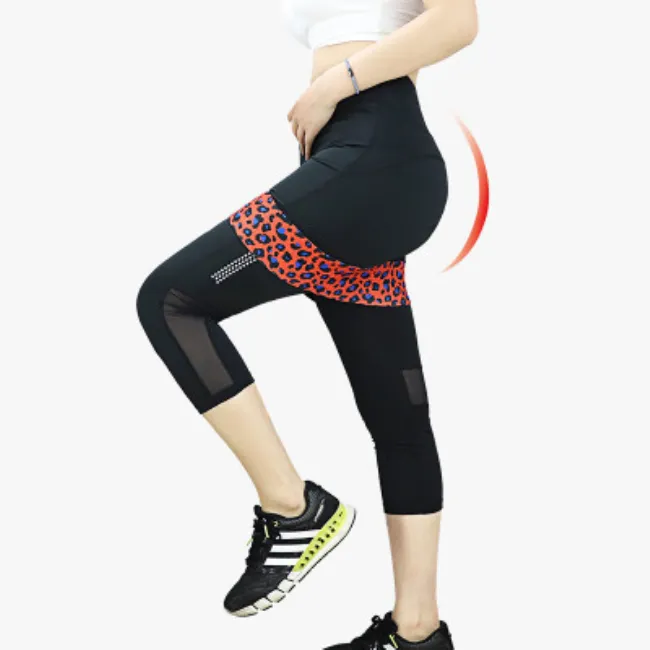 Anti-Slip Leopard Print Hip-Lifting Sports Pull Belt for Home Fitness