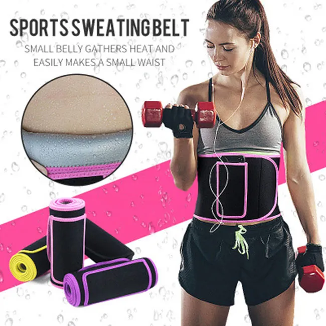 Portable Pocket Design Fitness Sports Slim Waist Belt for Home Workout
