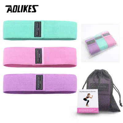 3pcs/set Non-slip Yoga Hip Resistance Band Gym Fitness Rubber Band