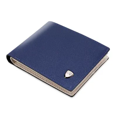 Men Fashion Cross Striped Bi-fold PU Leather Wallet
