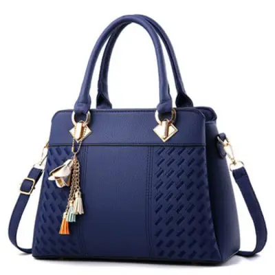 Women Fashion Large Capacity Tassel Decoration PU Shoulder Bag