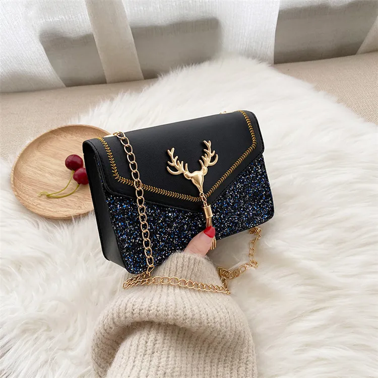 Women Tassel Decorative Flap Messenger Crossbody Bag PU Street Fashion