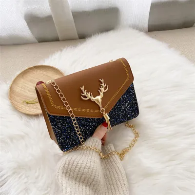 Women Tassel Decorative Flap Messenger Crossbody Bag PU Street Fashion