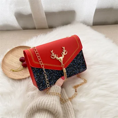 Women Tassel Decorative Flap Messenger Crossbody Bag PU Street Fashion
