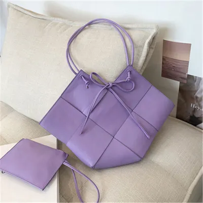 Women's Fashion Solid Color Large Capacity Irregular Shoulder Bag