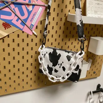 Women Fashion Graphic Print Mini PU Shoulder Crossbody Bag