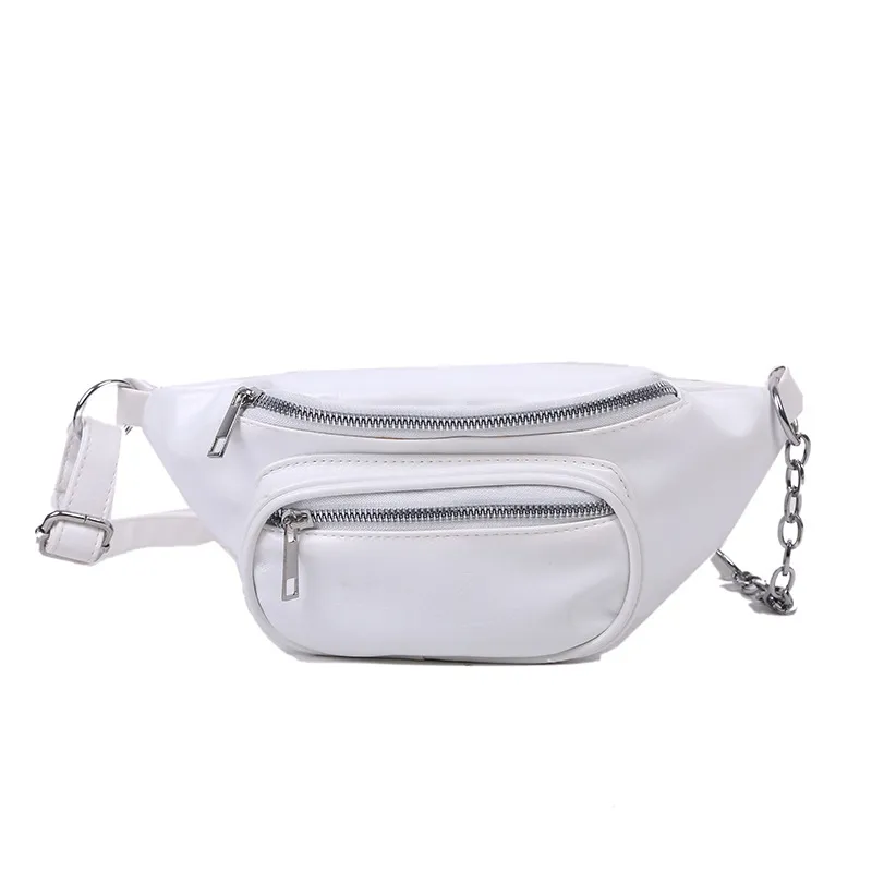 Women Simple Solid Color PU Leather Chest Bags