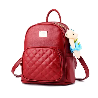 Women's Fashion Solid Color Large Capacity Soft Backpacks