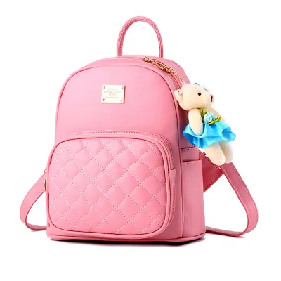 Women's Fashion Solid Color Large Capacity Soft Backpacks