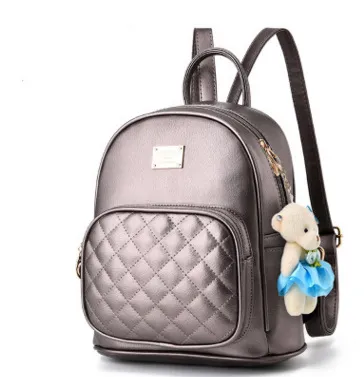 Women's Fashion Solid Color Large Capacity Soft Backpacks