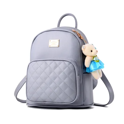 Women's Fashion Solid Color Large Capacity Soft Backpacks
