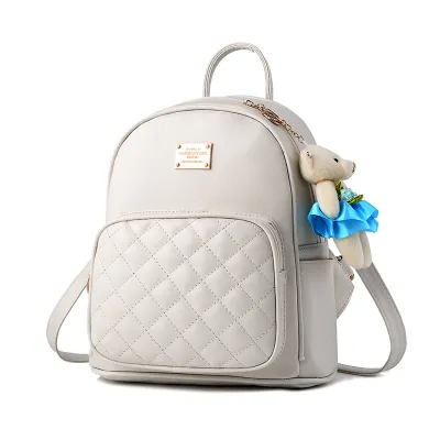Women's Fashion Solid Color Large Capacity Soft Backpacks