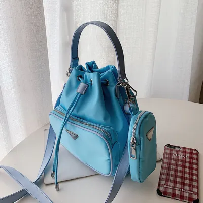 Women's Fashion Large Capacity Solid Color Oxford Bucket Bag