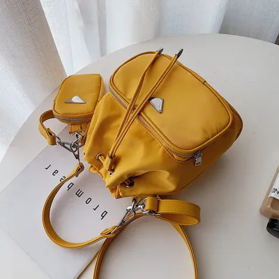 Women's Fashion Large Capacity Solid Color Oxford Bucket Bag