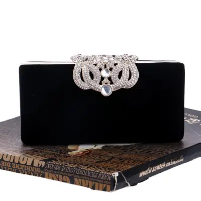 Women Fashion Rhinestone Metal Decoration Evening Bag