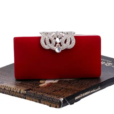 Women Fashion Rhinestone Metal Decoration Evening Bag