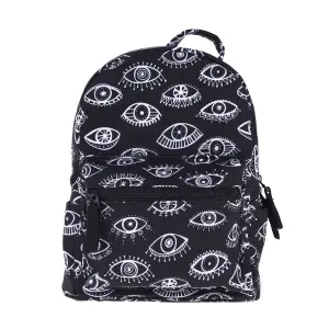 Women Fashion Cartoon Eyes Printed Oxford Backpack Below 20L