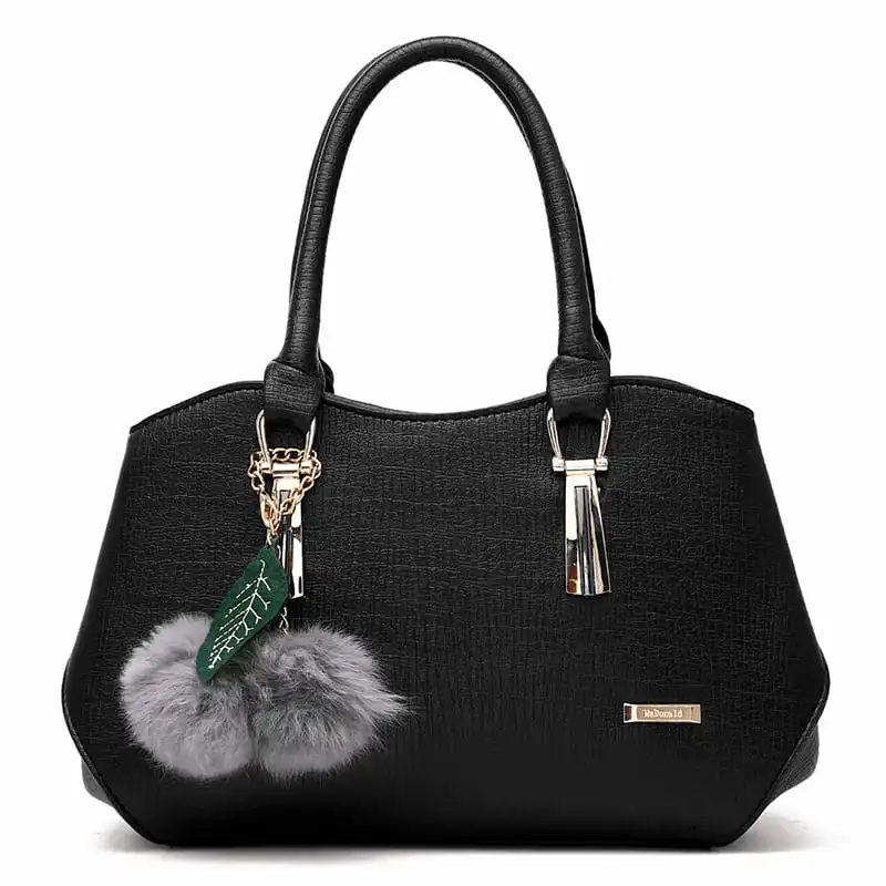 Elegant Women Large Capacity PU Handle Dumpling Bag