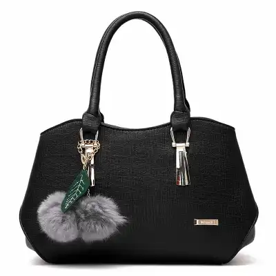 Elegant Women Large Capacity PU Handle Dumpling Bag