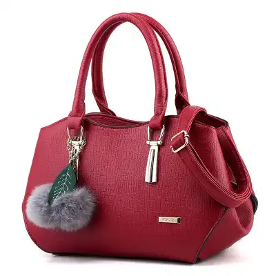 Elegant Women Large Capacity PU Handle Dumpling Bag