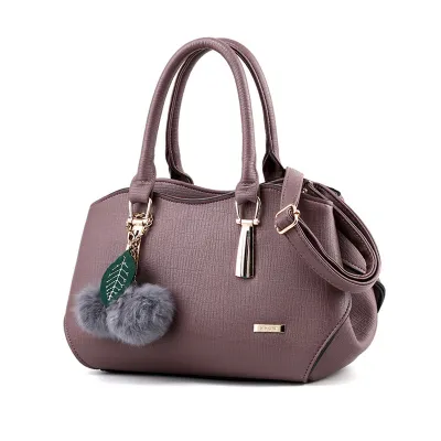 Elegant Women Large Capacity PU Handle Dumpling Bag