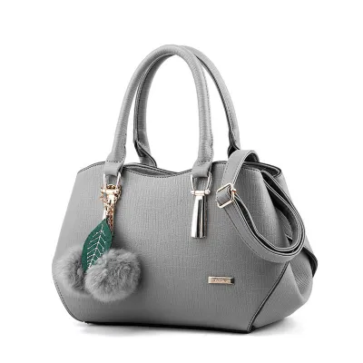 Elegant Women Large Capacity PU Handle Dumpling Bag
