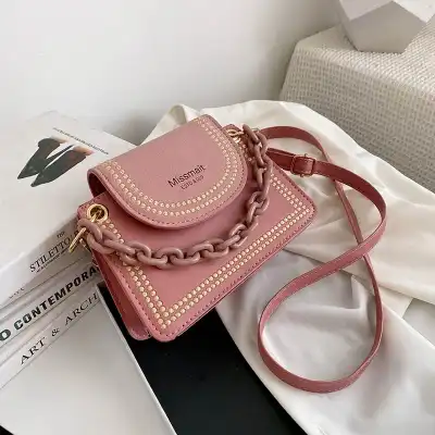 Women Fashion Adjustable Strap Square Flap Crossbody Bag