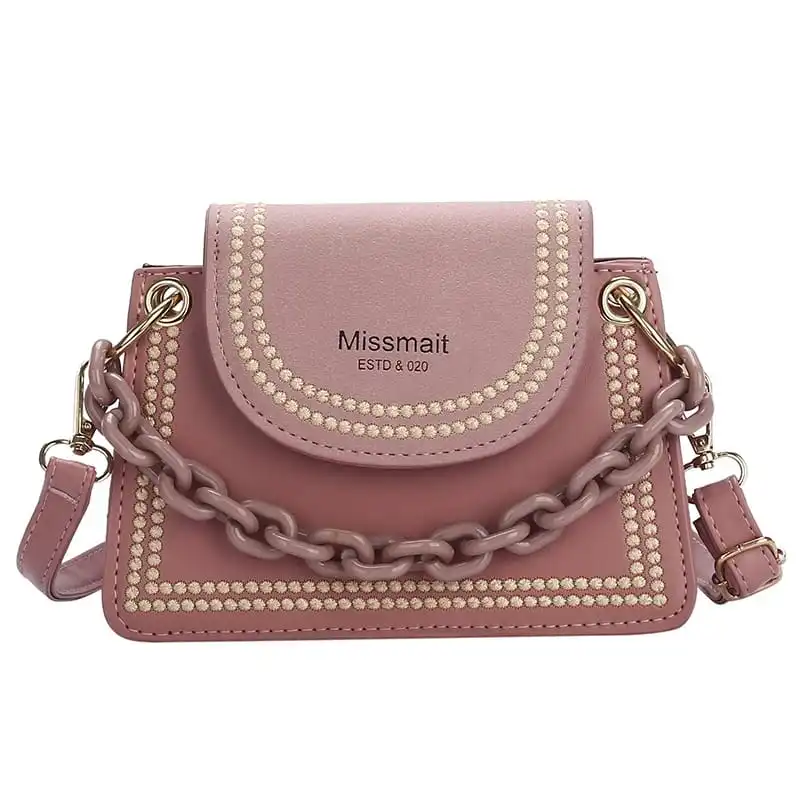 Women Fashion Adjustable Strap Square Flap Crossbody Bag