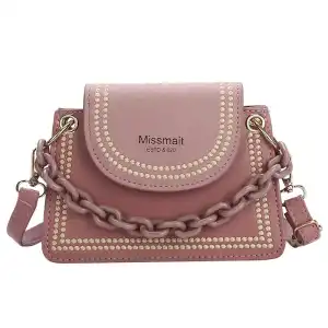 Women Fashion Adjustable Strap Square Flap Crossbody Bag