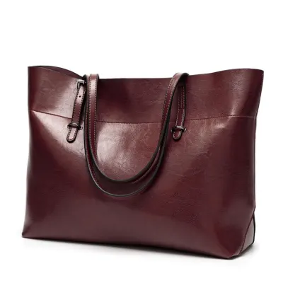 Women Retro Solid Color Square Tote Shoulder Bag with Single Strap