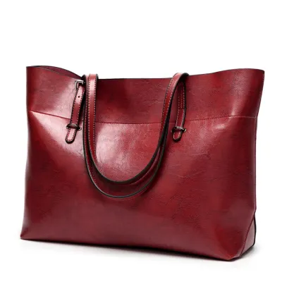 Women Retro Solid Color Square Tote Shoulder Bag with Single Strap