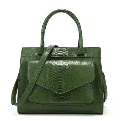 Women Fashion Snakeskin Grain PU Tote Bag