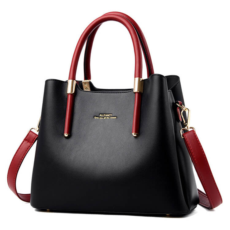 Wholesale Women Simple Large Capacity Color Blocking Tote Bag