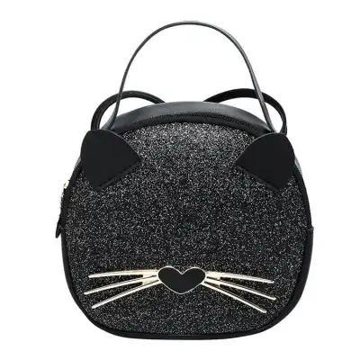 Women Fashion Leopard Print Cat Shape Crossbody Bag Messenger Bag