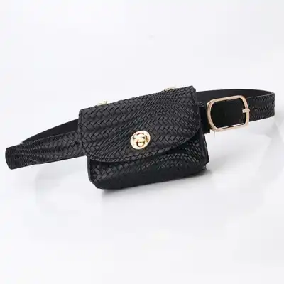 Women Fashion Animal Pattern Detachable Waist Bag Faux Leather Sling Chest Pack