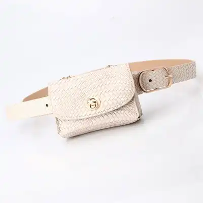 Women Fashion Animal Pattern Detachable Waist Bag Faux Leather Sling Chest Pack