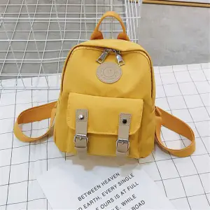 Women's Fashion Color Blocking Large Capacity Oxford Backpack
