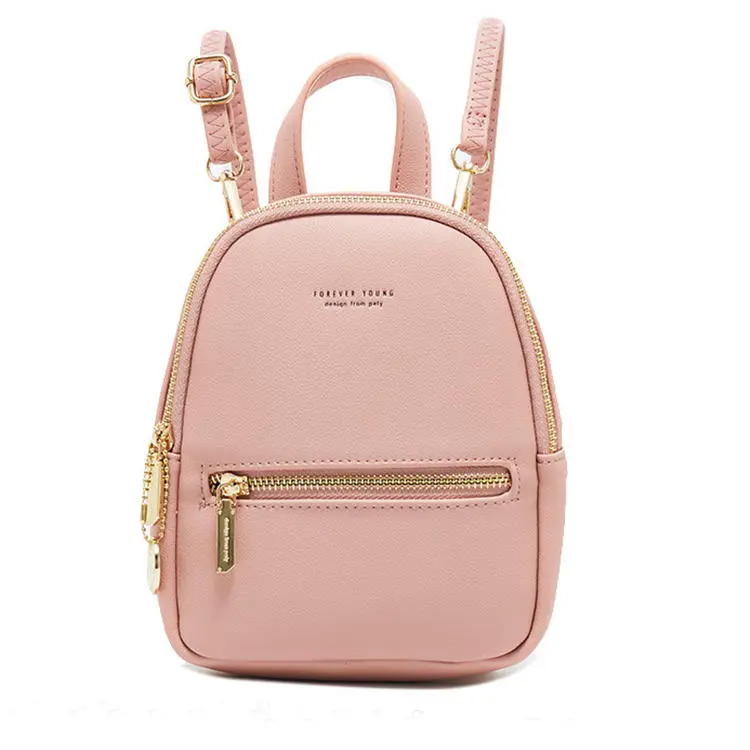 Women Fashion Letter Printed Multi-pocket Backpack PU Zipper Detachable Strap