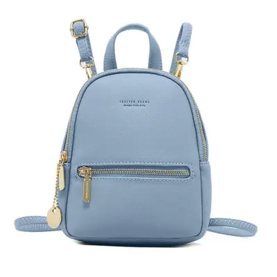 Women Fashion Letter Printed Multi-pocket Backpack PU Zipper Detachable Strap