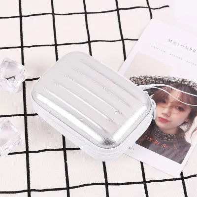 Square Creative Zipper Coin Wallet Tinplate Storage Box
