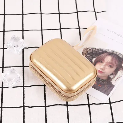Square Creative Zipper Coin Wallet Tinplate Storage Box