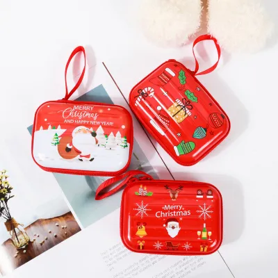 Square Creative Zipper Coin Wallet Tinplate Storage Box