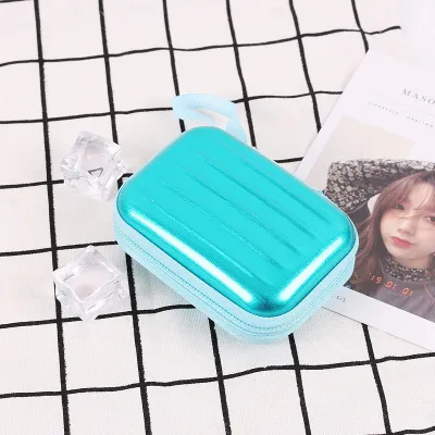 Square Creative Zipper Coin Wallet Tinplate Storage Box