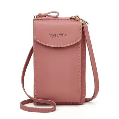 Women Fashion Letter Printed Crossbody Purse PU Leather Soft