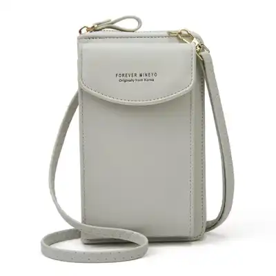 Women Fashion Letter Printed Crossbody Purse PU Leather Soft