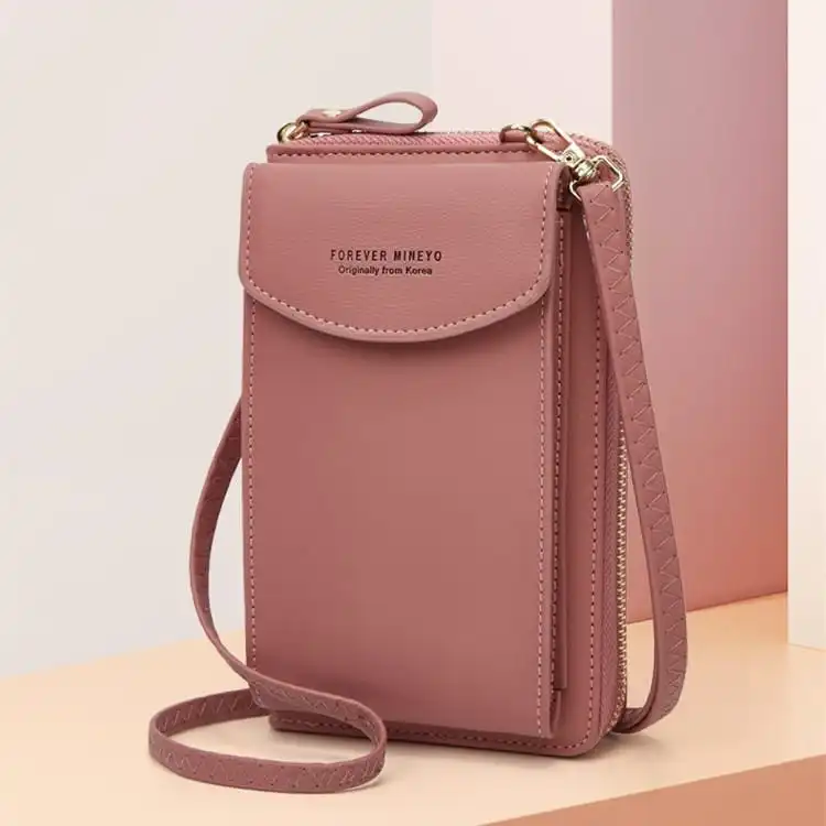 Women Fashion Letter Printed Crossbody Purse PU Leather Soft