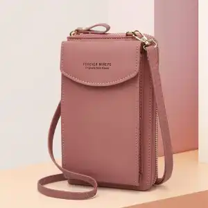 Women Fashion Letter Printed Crossbody Purse PU Leather Soft