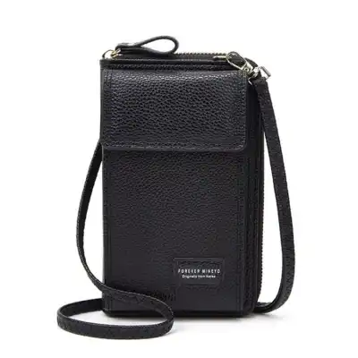 Women Fashion Solid Color Crossbody Purse with Zipper Closure